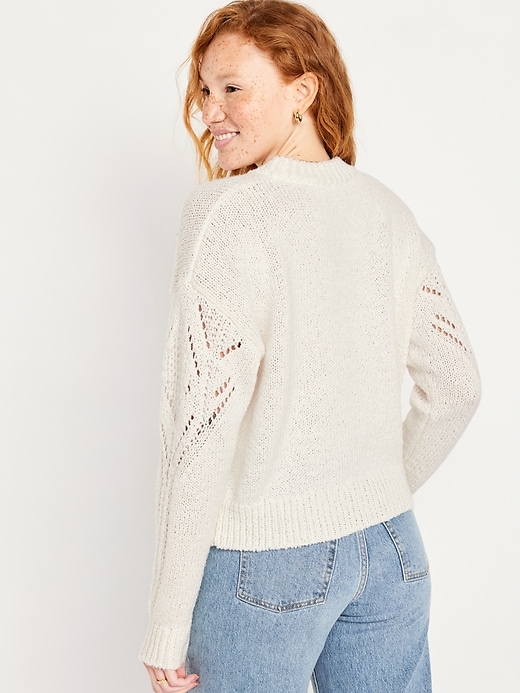 Image number 2 showing, Pointelle Sweater