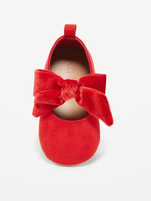 View large product image 2 of 3. Faux-Suede Bow-Tie Ballet Flat Shoes for Baby