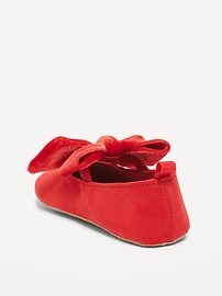 View large product image 3 of 3. Faux-Suede Bow-Tie Ballet Flat Shoes for Baby