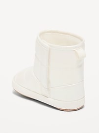 View large product image 3 of 4. Iridescent Quilted Booties for Baby