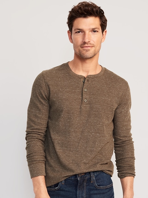 old navy mens waffle shirt