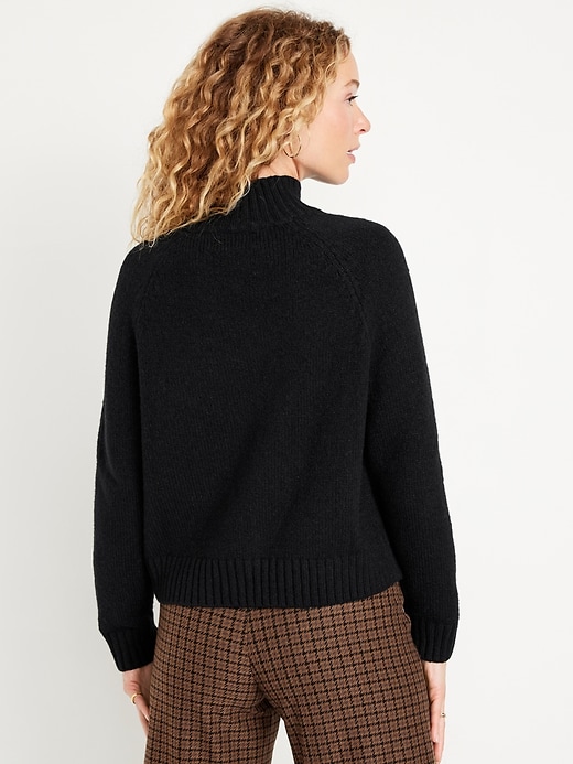 Image number 2 showing, Mock-Neck Cropped Sweater