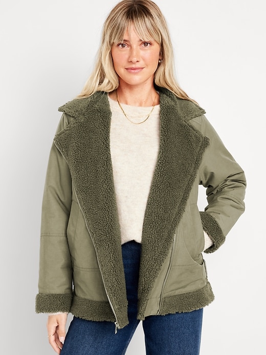 Image number 1 showing, Sherpa-Lined Utility Jacket