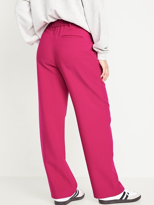 Image number 2 showing, Extra High-Waisted Pleated Taylor Wide-Leg Trouser Suit Pants for Women