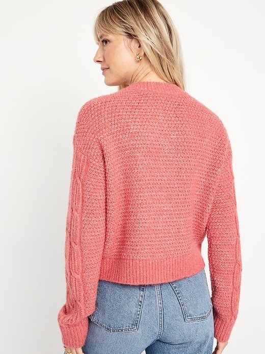 Image number 2 showing, Cable-Knit Cardigan Sweater