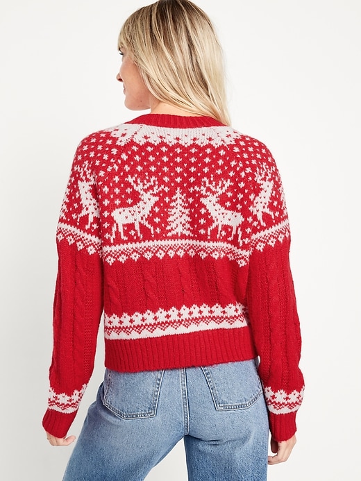 Image number 2 showing, Fair Isle Cardigan Sweater