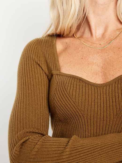 Image number 5 showing, Fitted Rib-Knit Sweater