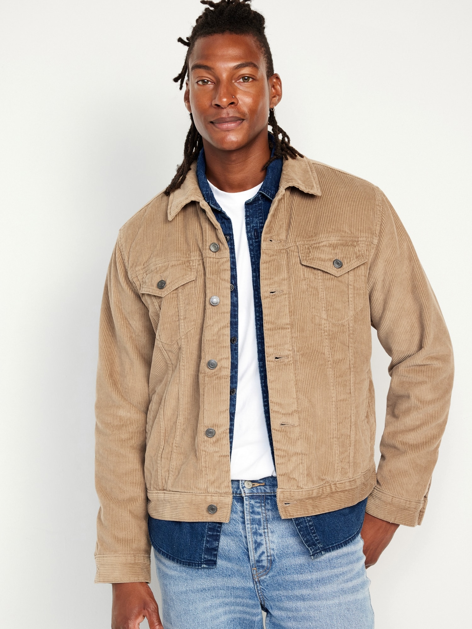 Sherpa-Lined Corduroy Jacket | Old Navy