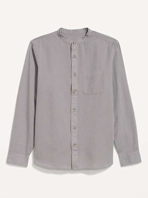 Image number 4 showing, Banded-Collar Non-Stretch Shirt