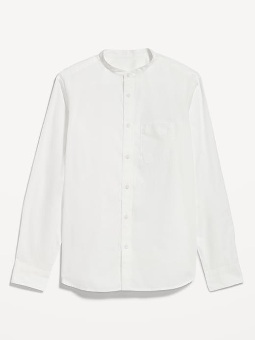 Image number 7 showing, Non-Stretch Banded-Collar Oxford Shirt