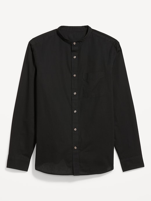 Image number 7 showing, Banded-Collar Non-Stretch Shirt