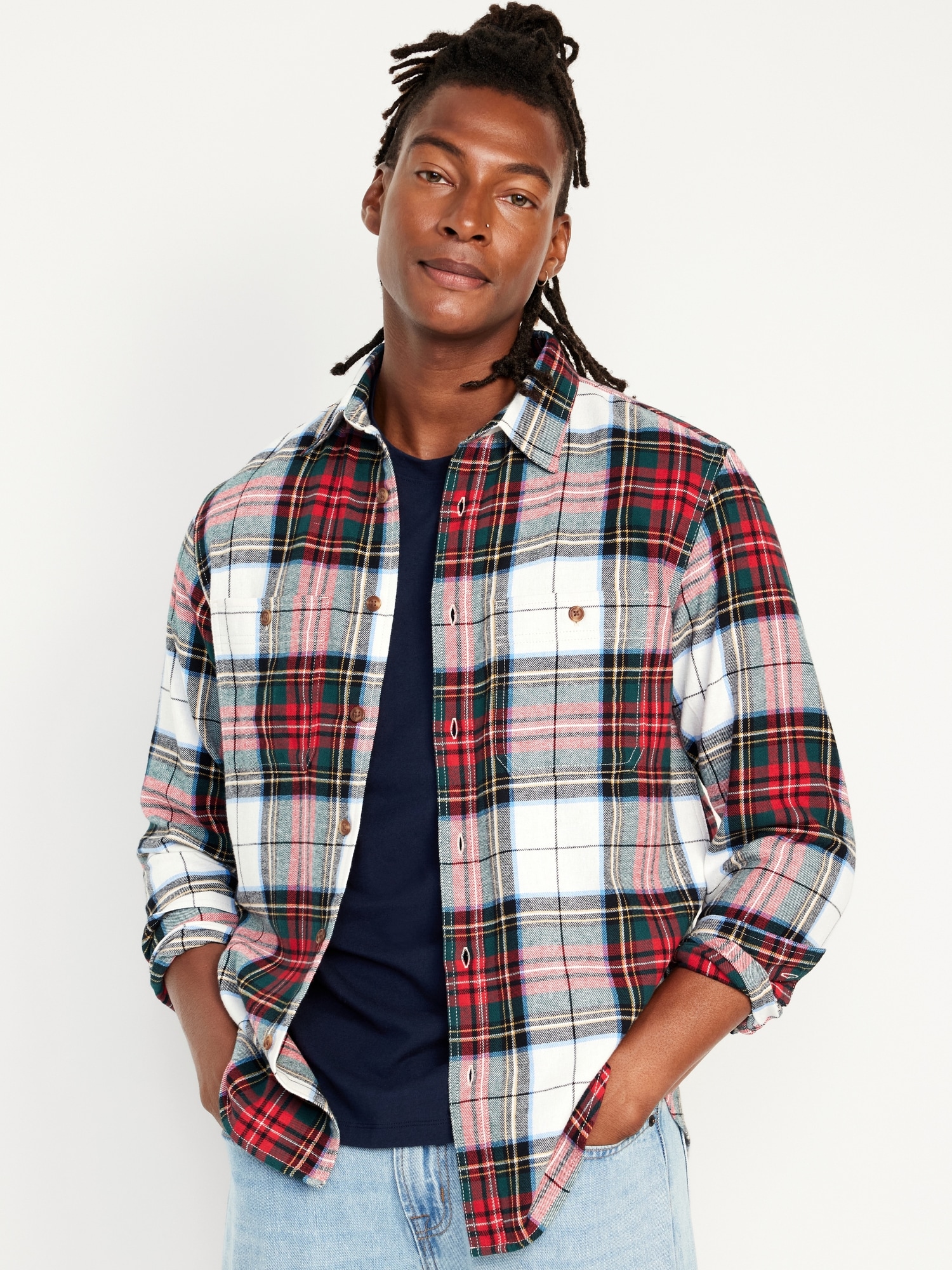 Double-Brushed Flannel Shirt