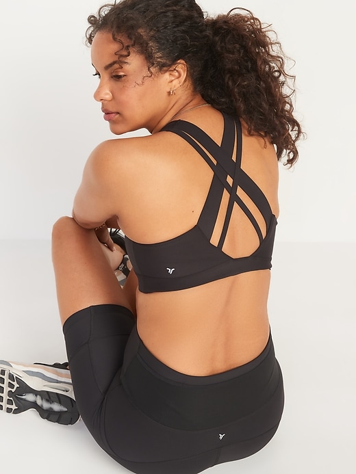 Image number 3 showing, Medium-Support PowerSoft Strappy Sports Bra 2X-4X