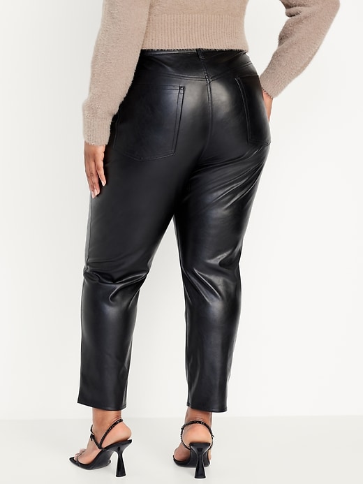 Image number 8 showing, High-Waisted OG Straight Faux-Leather Ankle Pants