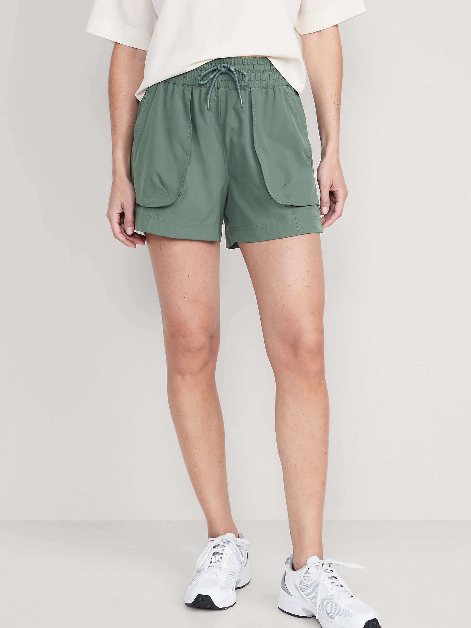 High-Waisted StretchTech Shorts -- 4-inch inseam