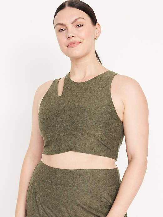 Image number 3 showing, Light Support Cloud+ Wrap-Front Sports Bra