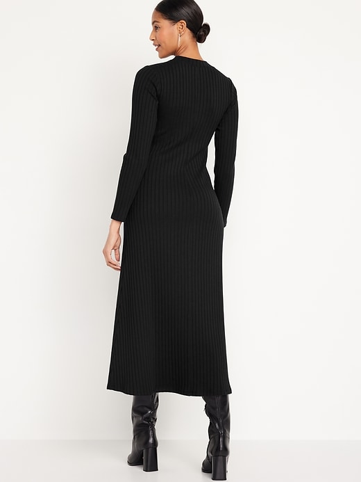 Image number 2 showing, Fit & Flare Rib-Knit Maxi Dress