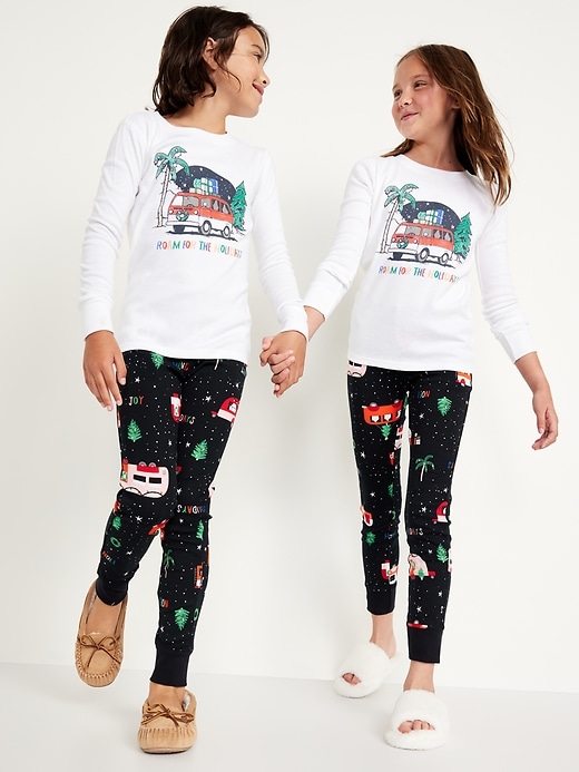 View large product image 1 of 3. Gender-Neutral Graphic Snug-Fit Pajama Set for Kids