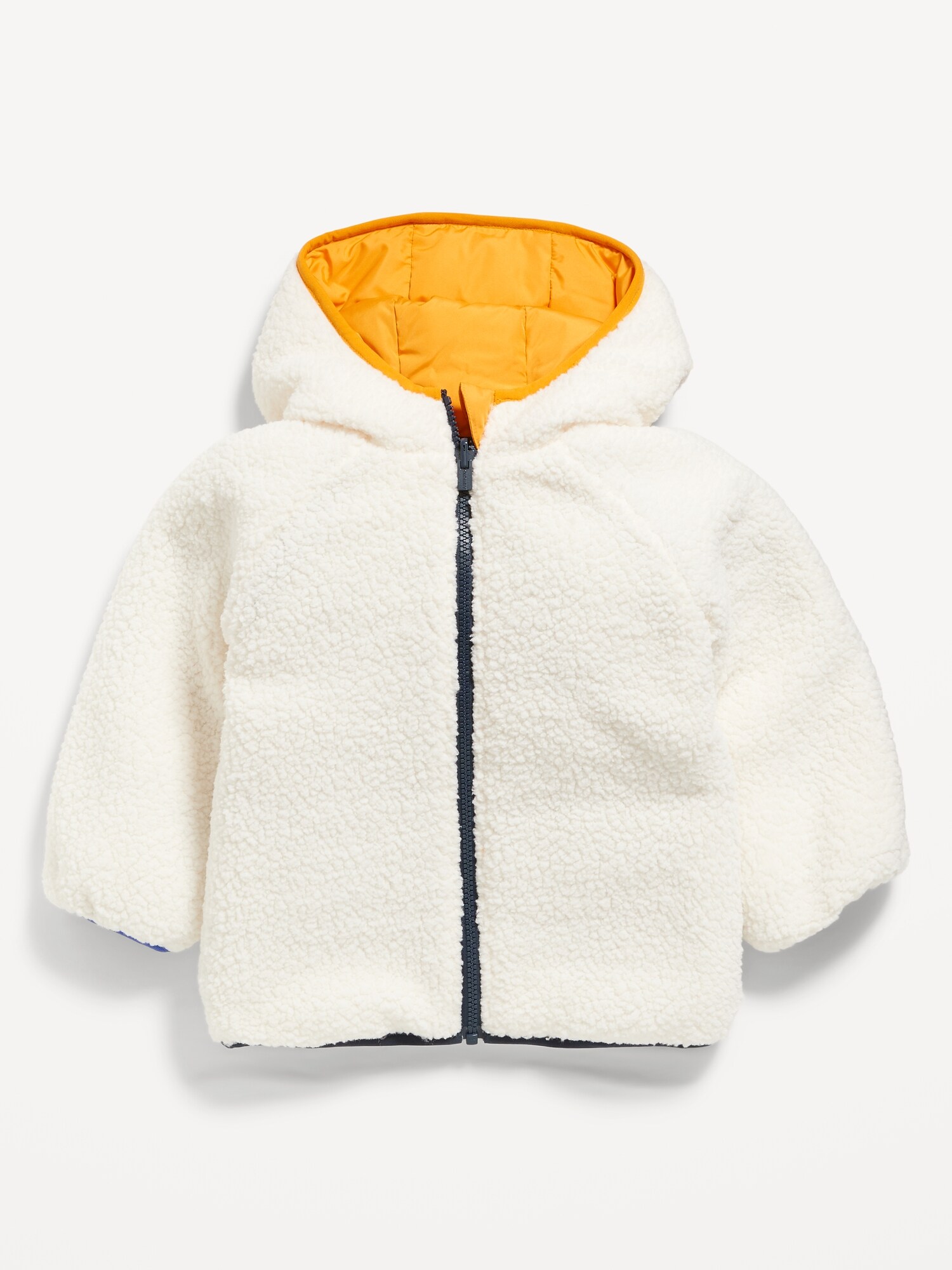 Unisex Color-Block Reversible Puffer Jacket for Toddler