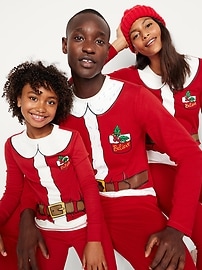 View large product image 4 of 4. Gender-Neutral Snug-Fit Holiday Graphic Pajama Set for Kids