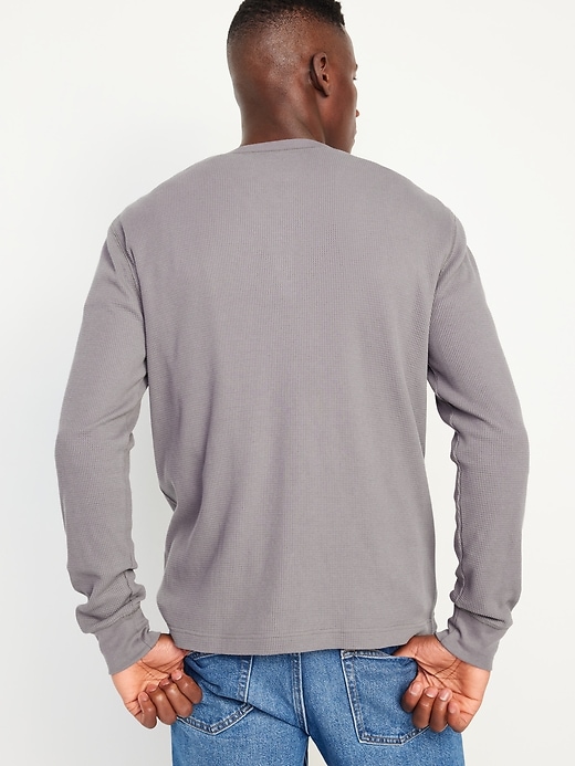 Image number 5 showing, Waffle-Knit Henley T-Shirt