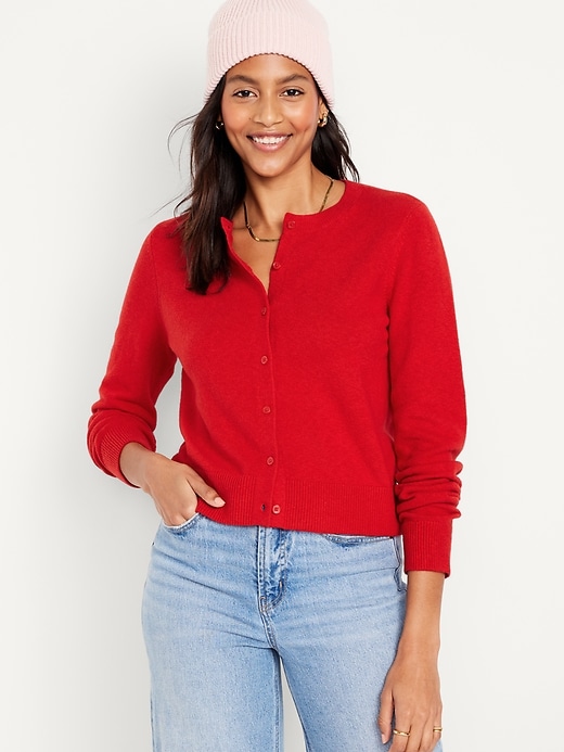 Image number 1 showing, SoSoft Crop Cardigan Sweater