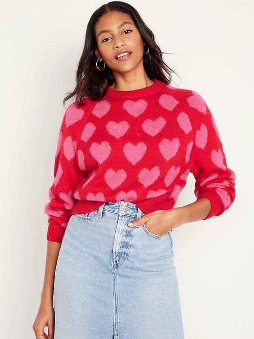Image number 1 showing, Cropped Crew-Neck Sweater