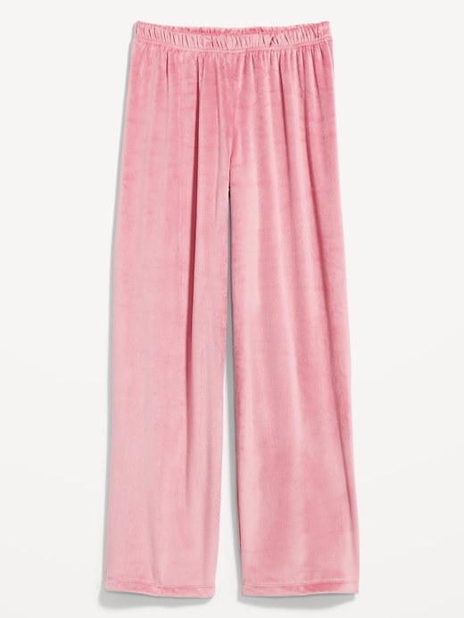 Image number 4 showing, High-Waisted Velour Pajama Pants