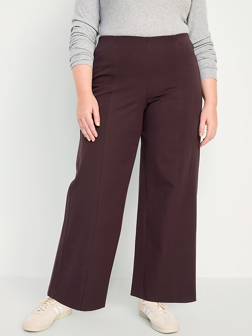 Image number 7 showing, High-Waisted Pull-On Pixie Wide-Leg Pants
