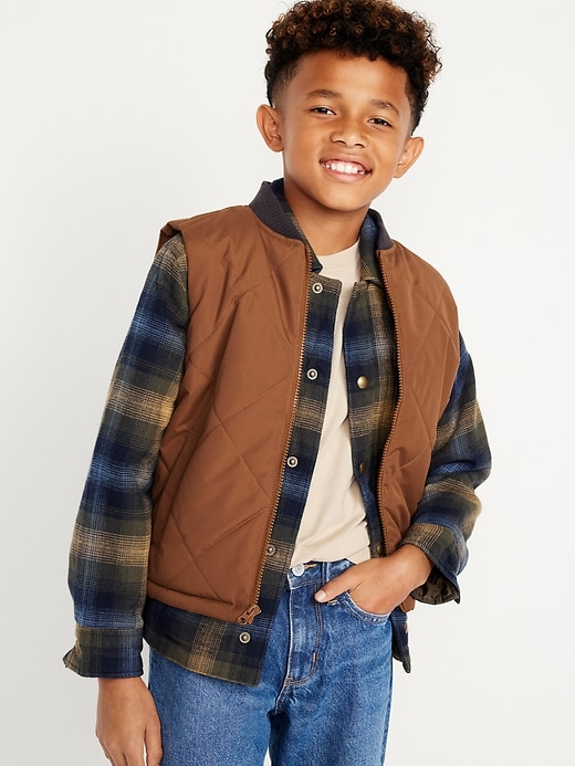 View large product image 1 of 3. Quilted Utility Vest for Boys