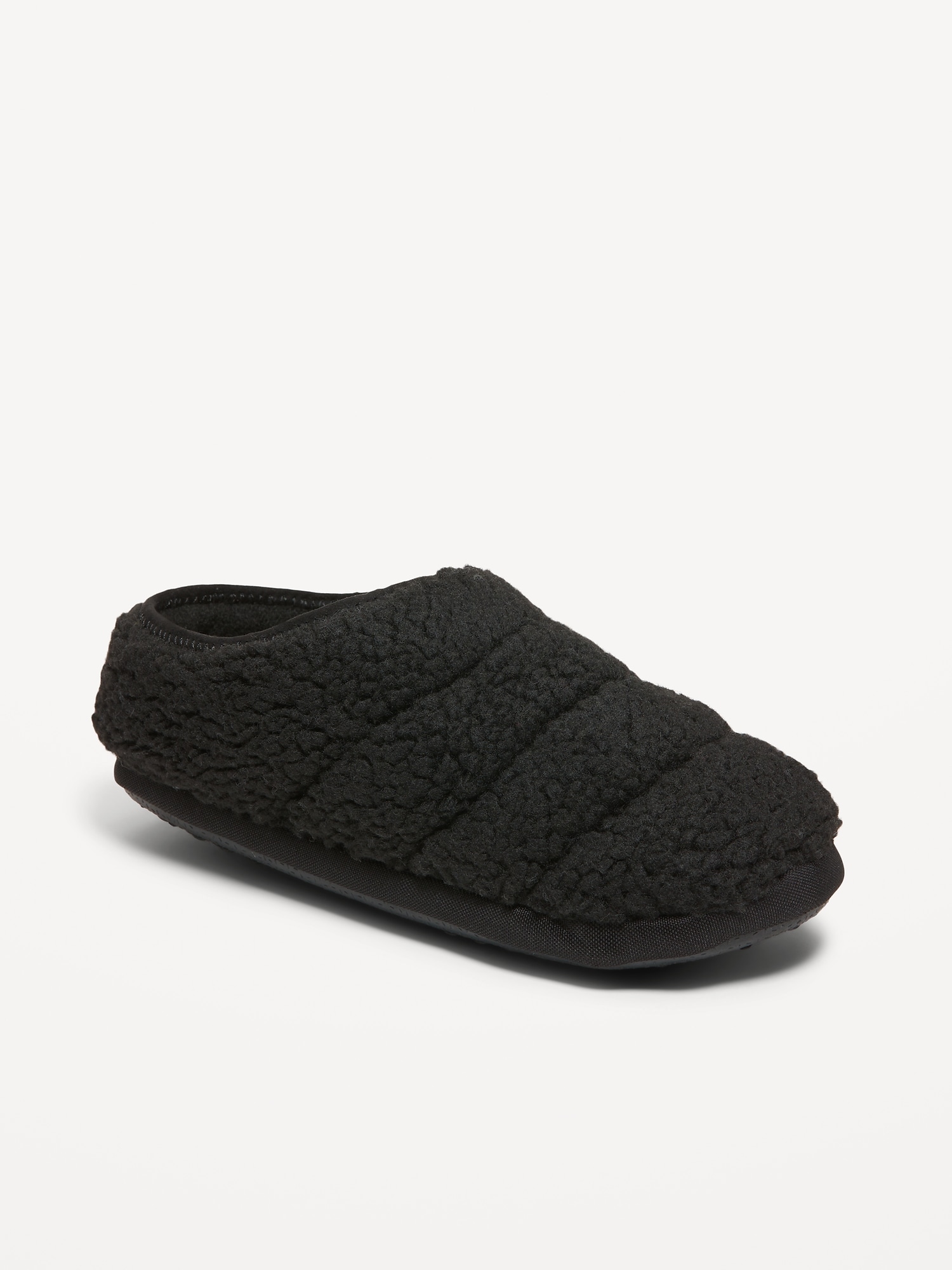Quilted Faux-Suede Slippers for Boys