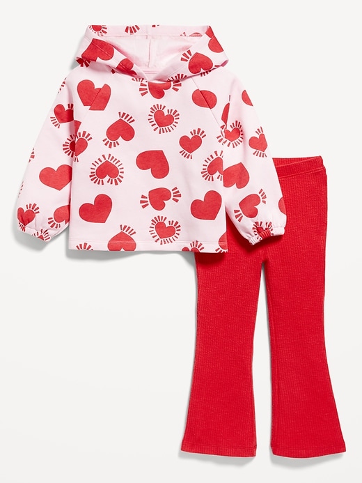 View large product image 1 of 2. Hoodie and Flare Leggings Set for Toddler Girls