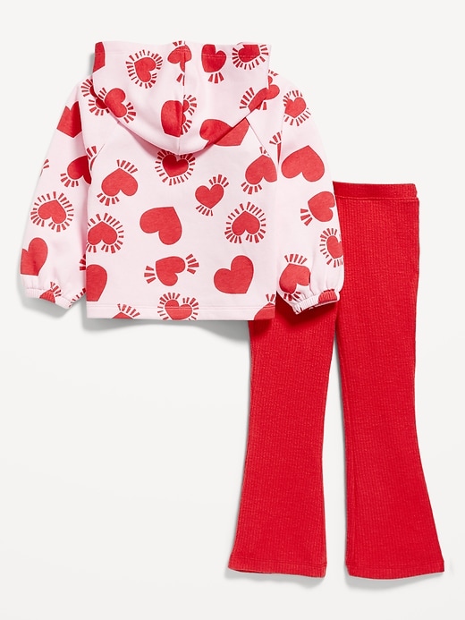 View large product image 2 of 2. Hoodie and Flare Leggings Set for Toddler Girls