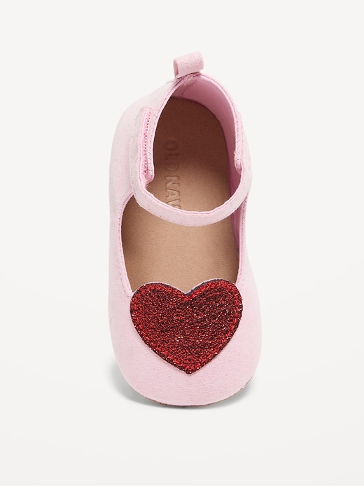 View large product image 2 of 4. Faux-Suede Ankle-Strap Ballet Flat Shoes for Baby
