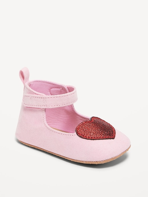 View large product image 1 of 4. Faux-Suede Ankle-Strap Ballet Flat Shoes for Baby