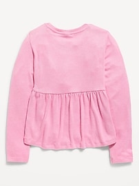 View large product image 3 of 3. Cozy-Knit Peplum Top for Girls