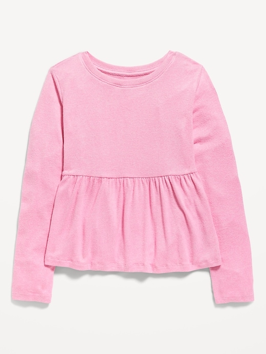 View large product image 2 of 3. Cozy-Knit Peplum Top for Girls