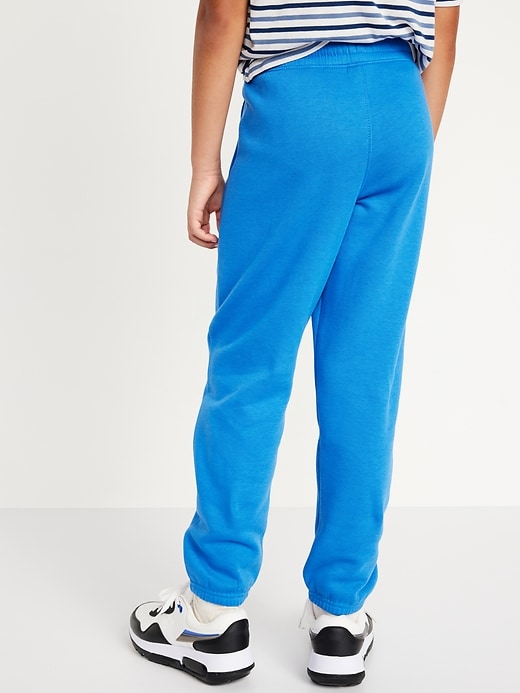 View large product image 2 of 4. Gender-Neutral Fleece Cinched Graphic Jogger Sweatpants for Kids