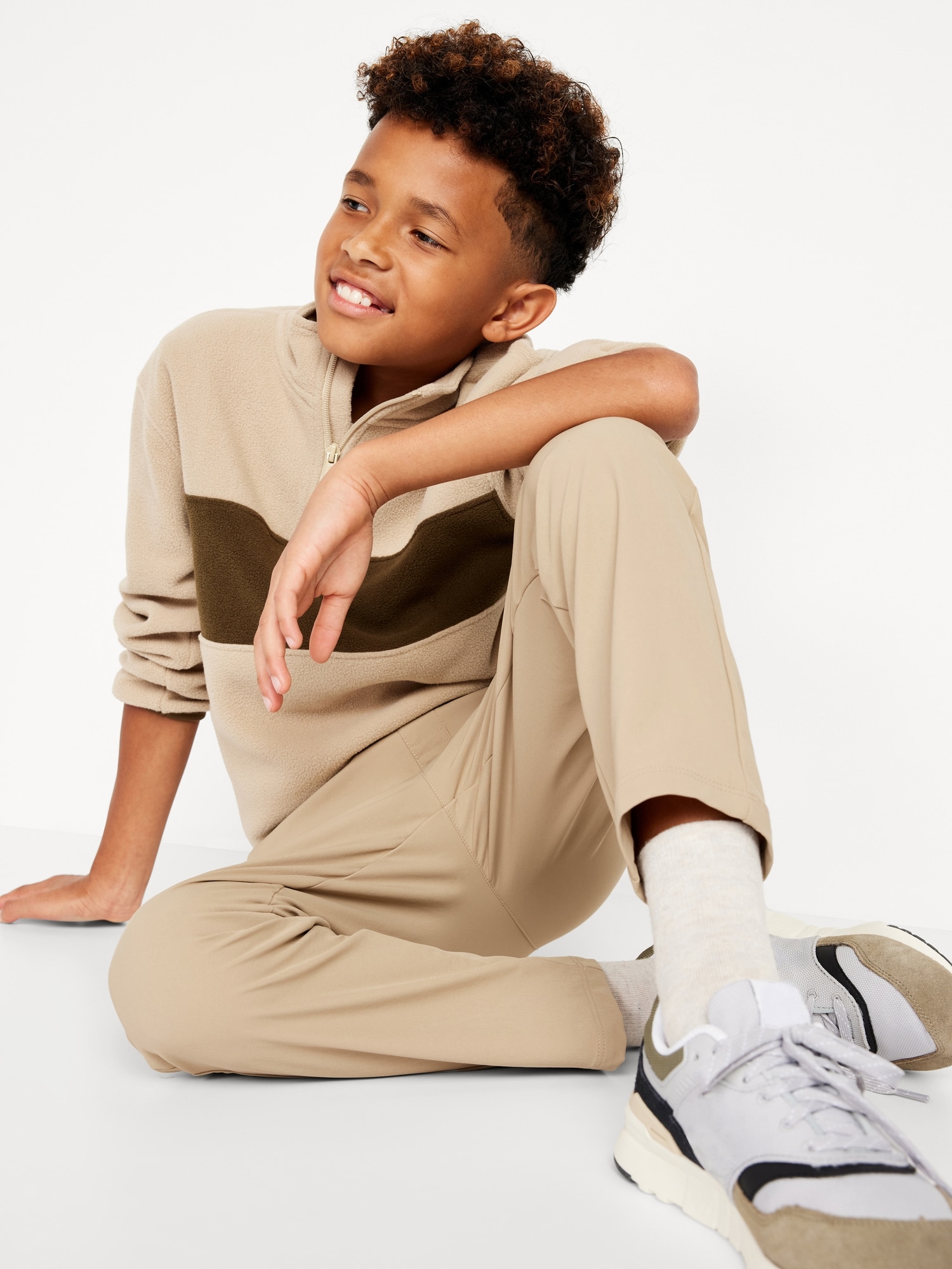 Relaxed Pull-On Tech Taper Pants for Boys | Old Navy