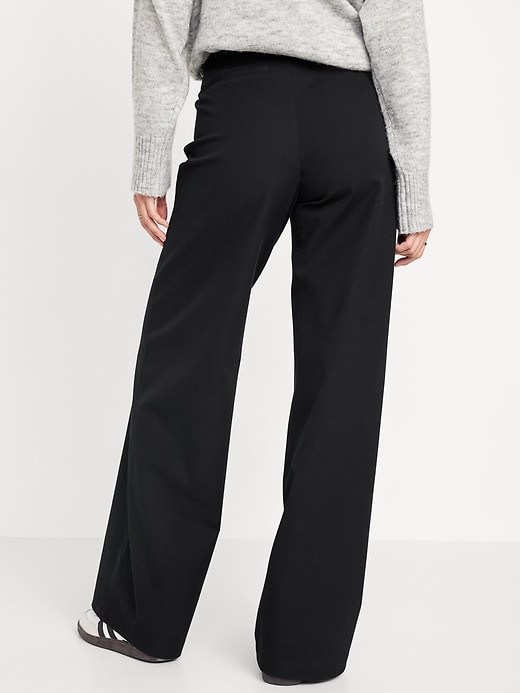 Image number 2 showing, High-Waisted Pull-On Pixie Wide-Leg Pants for Women