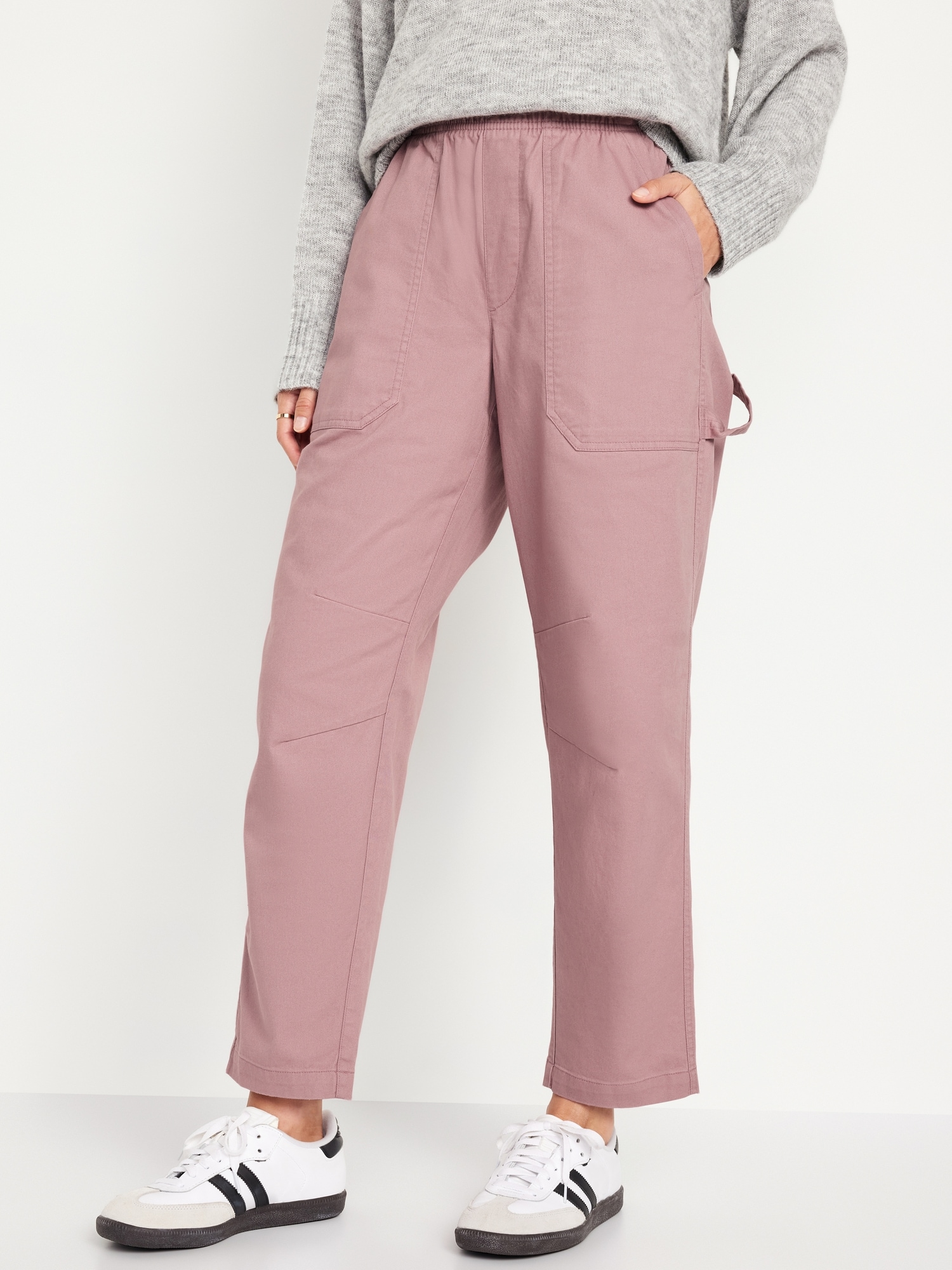 STREET 9 Women Pink Relaxed Loose Fit High-Rise Cargo Trousers