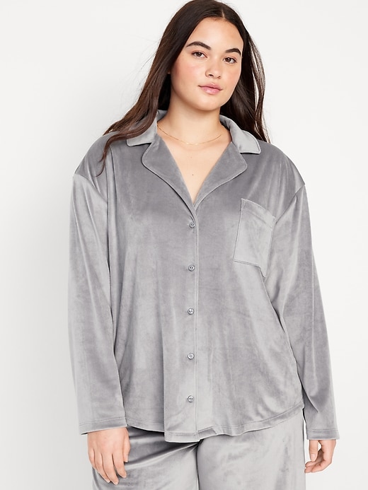 Image number 5 showing, Velour Pajama Shirt