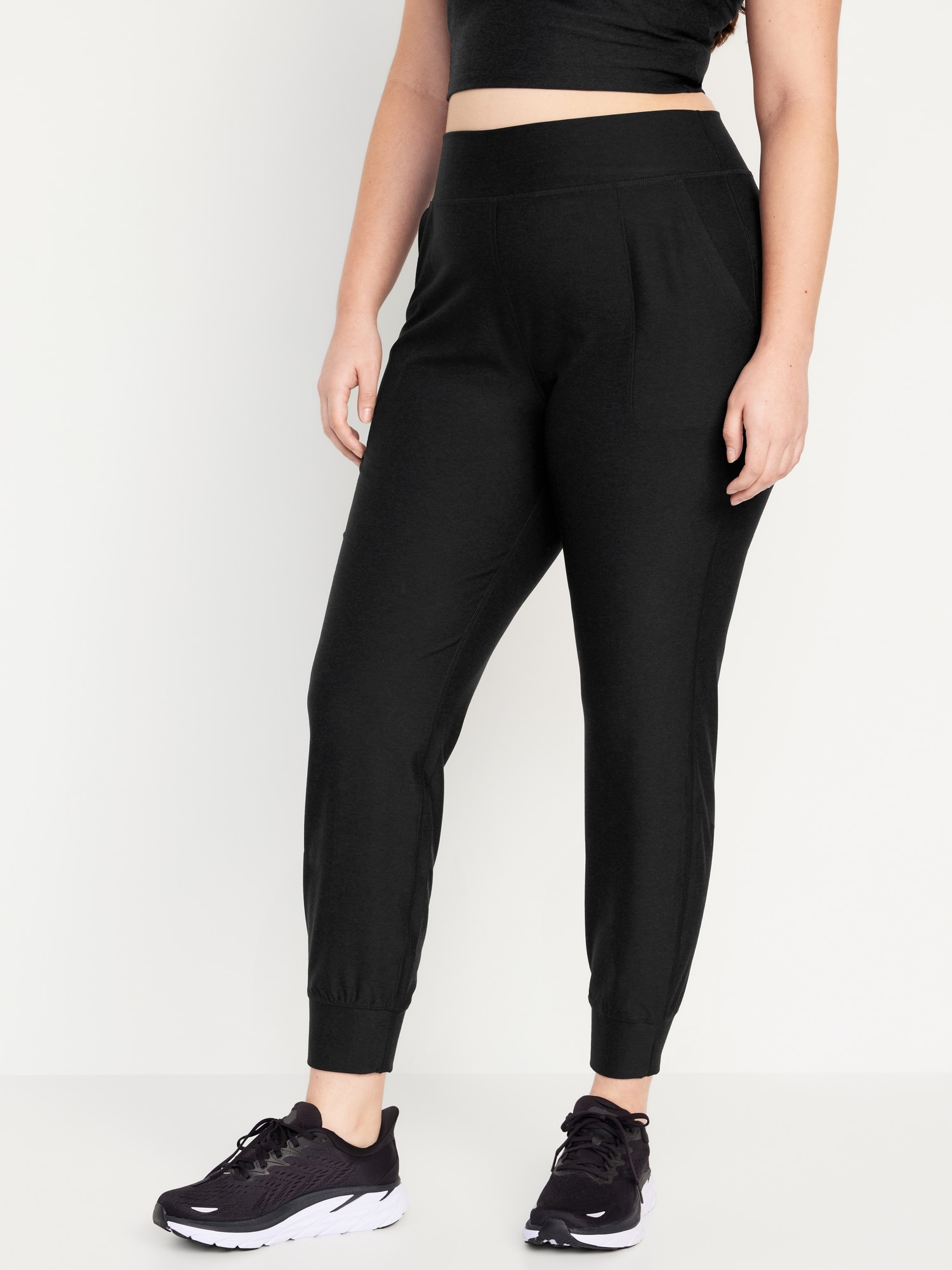 Old Navy High-Waisted PowerSoft 7/8 Joggers for Women - ShopStyle Plus Size  Trousers