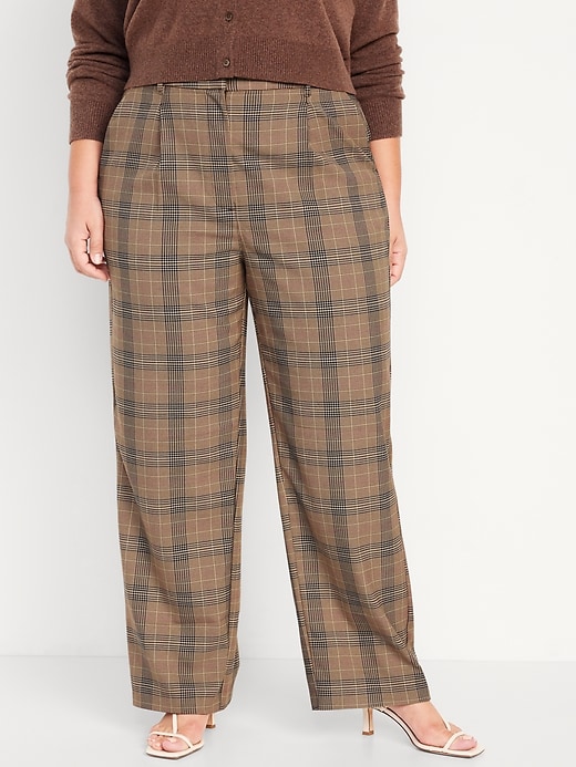 Image number 7 showing, Extra High-Waisted Pleated Taylor Trouser Wide-Leg Pants