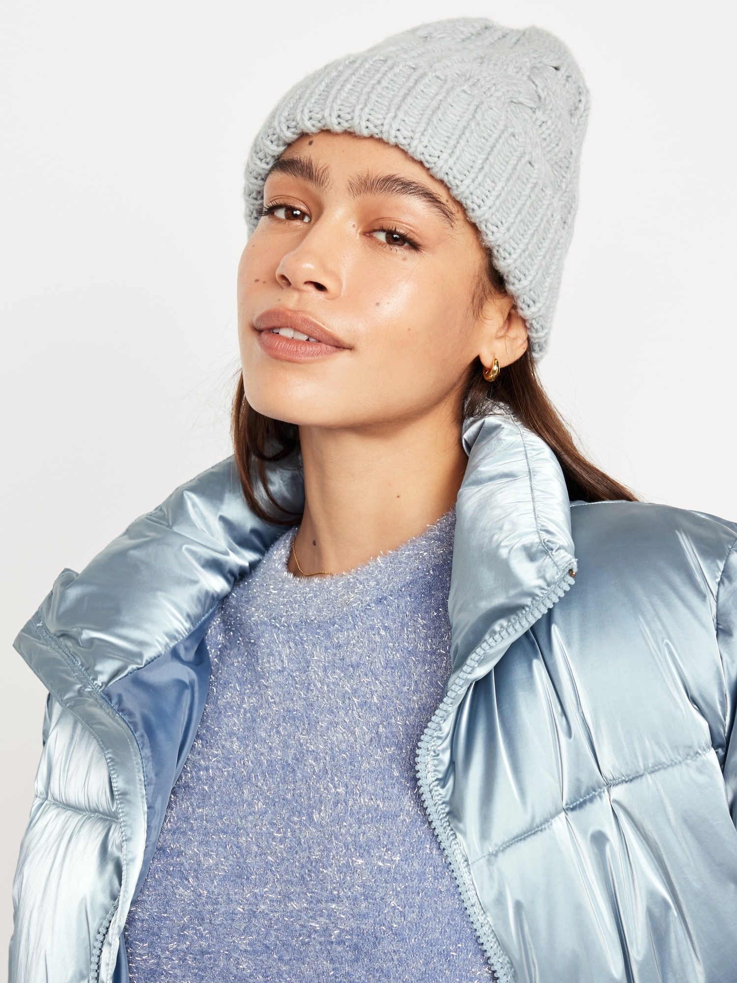 Wide Cuff Beanie Hat for Women | Old Navy