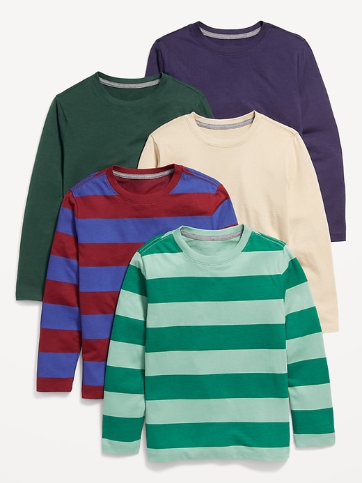 Softest Long Sleeve T Shirt 5 Pack for Boys