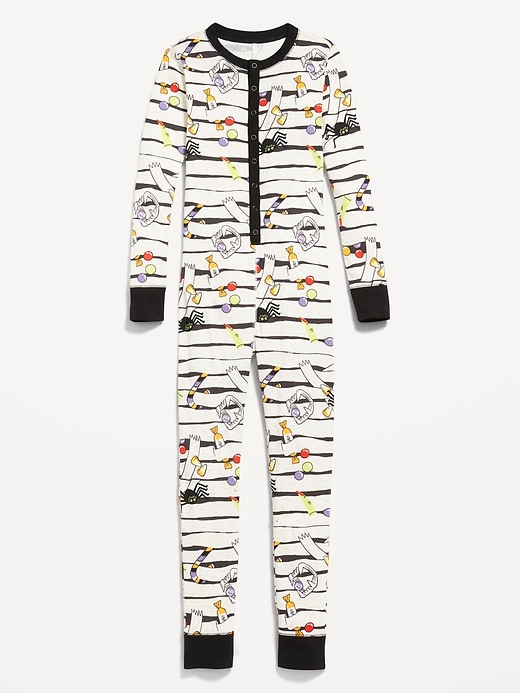 View large product image 2 of 3. Gender-Neutral Matching Snug-Fit One-Piece Pajamas for Kids