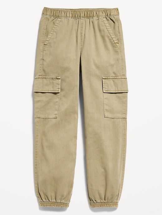 View large product image 1 of 1. Twill Cargo Jogger Pants for Girls
