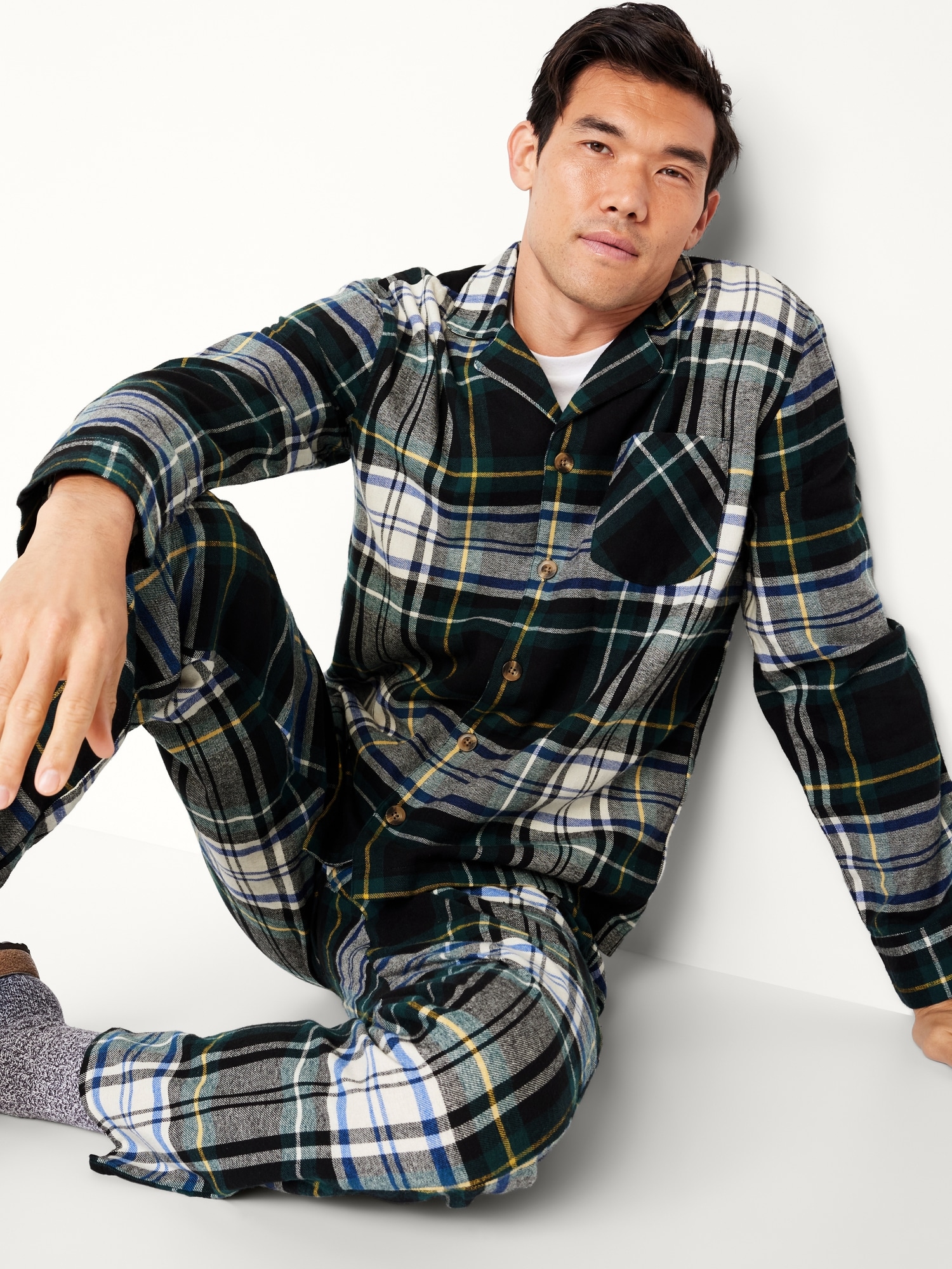 Matching Plaid Flannel Pajama Set