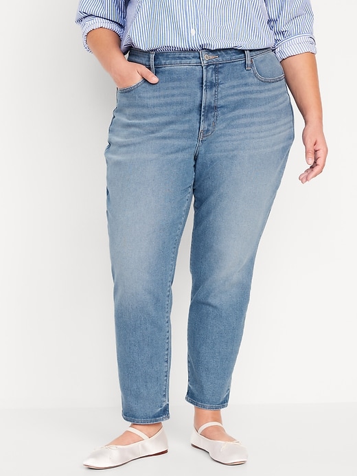 Image number 7 showing, High-Waisted Built-In Warm OG Straight Ankle Jeans